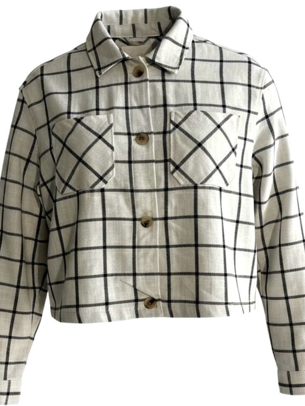 Ashley By 26 International Cream Jacket with Black Windowpane